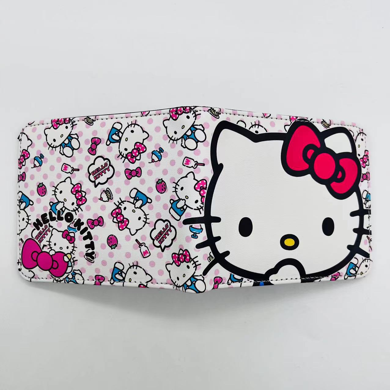 Cartera de dibujos animados lindo princesa KT gato cremallera gran capacidad estudiante chica monedero embrague titular la tarjeta