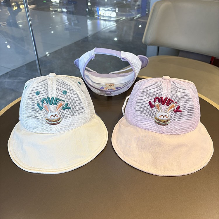 Sombrero de Sol con Malla para Niños de Algodón y Poliéster, Transpirable y Protección Solar, para Verano image 4