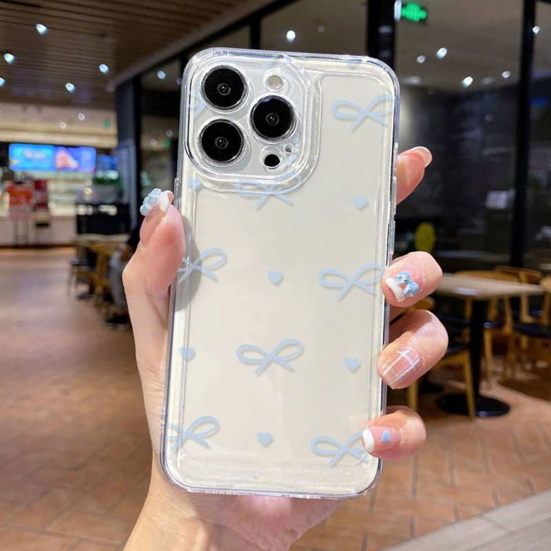 Apple, совместимый синий iPhone17 Pro, чехол для телефона с бантом, iPhone 16, iphone, 14