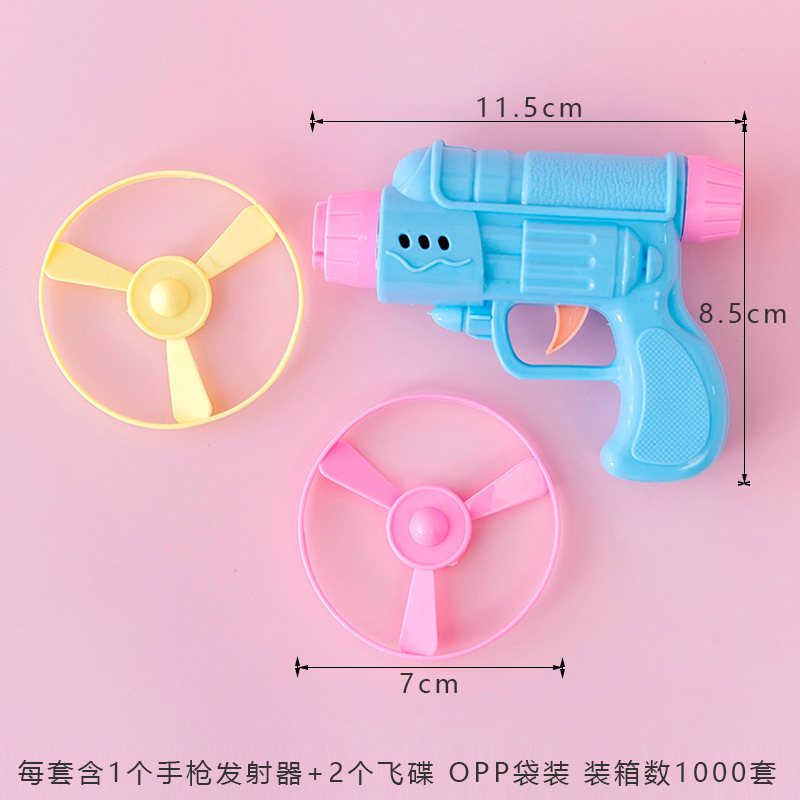 Tiktok mismo estilo no luminoso platillo volante Gyro al aire libre bambú libélula catapulta puesto juguetes para niños de suministro al por mayor