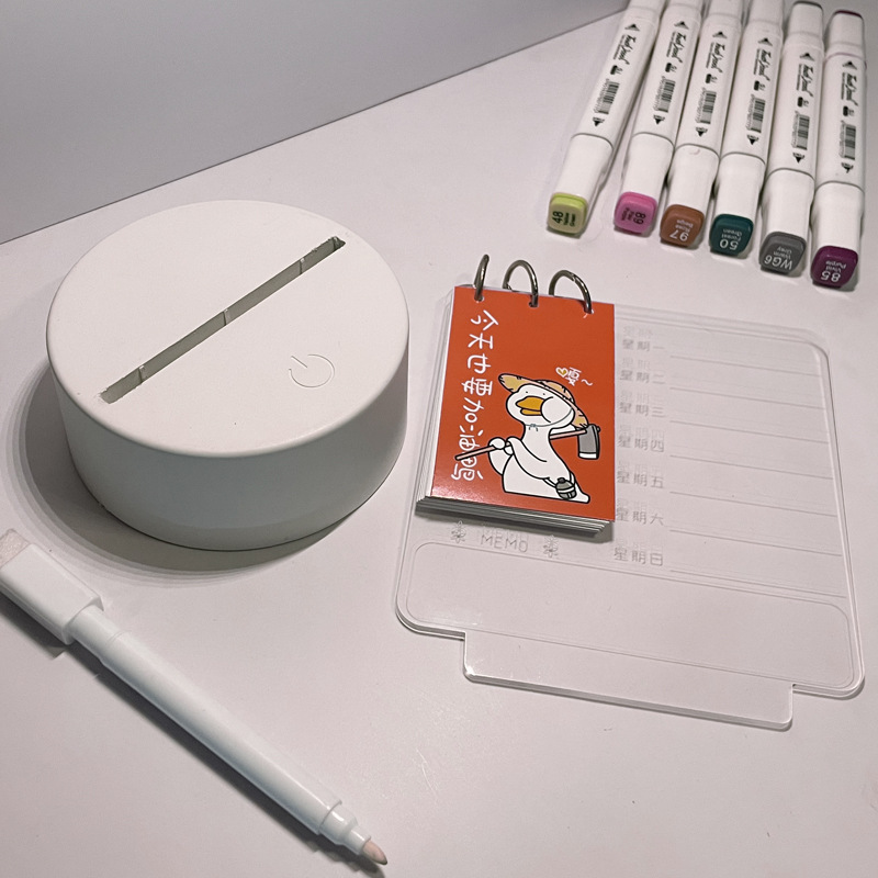 Acrylic glowing desk calendar, notebook, 2023