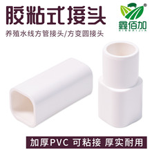 水线配件方管水线接头PVC直接方转圆接头连接件22方管圆管转换头