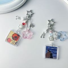 クロスボーダー装飾品 オリジナル漫画フォトフレーム キーホルダー かわいい ニッチバッグ キーアクセサリー バッグチャーム クリエイティブデザイン