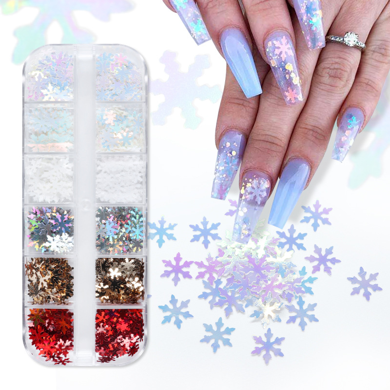 Snowflake Pattern Christmas Fashion Snowflake Pet Nail Decoration Accessories
