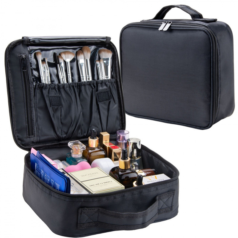 2026 nuevo tipo con lámpara led espejo maquillaje bolsa de maquillaje bolsa de transporte de productos de cuidado de la piel bolsa de maquillaje portátil