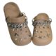 Hot Sale Hole Shoes DIY silver Thick Chain Vintage Accessories Shoe Flower Decoration Detachable Punk Shoe Buckle Rivet