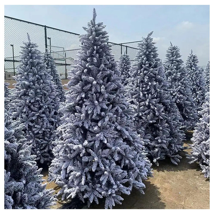 Simulated large cedar Christmas tree encrypted PE mixed snow tree…