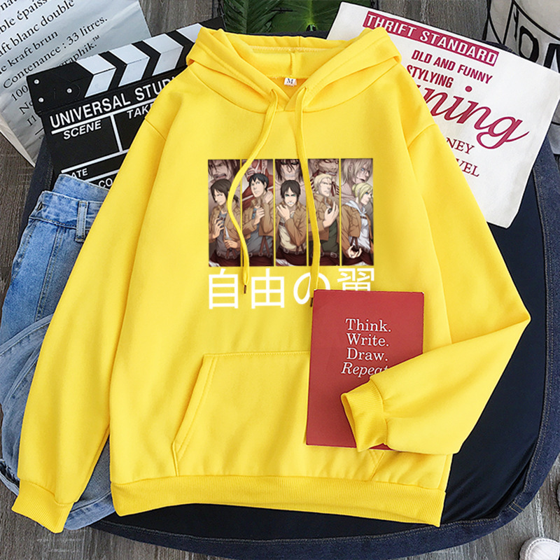 2020 nuevo ataque gigante logo Sudadera con capucha mismo estilo manga larga fleece sudadera suéter 2