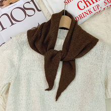披肩针织高级感秋冬季百搭小众设计打结搭肩保暖护颈围脖三角巾