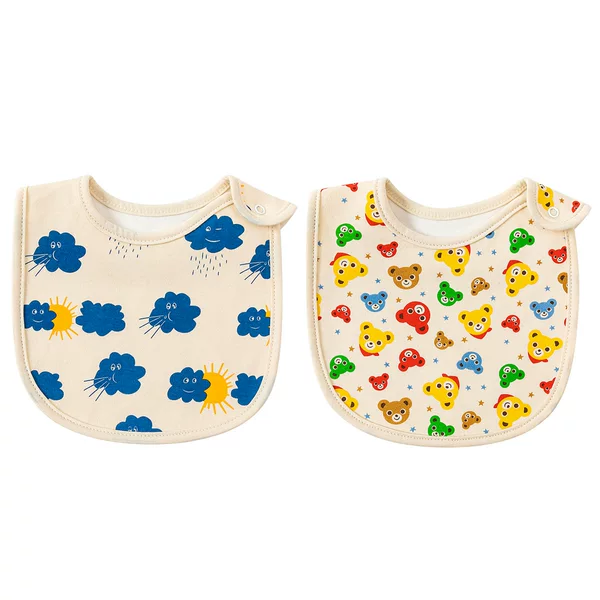 Waterproof Baby Saliva Towel, European and American Style Bibs for Boys and Girls, Class a Newborn Children's Anti-Spit-Up Pure Cotton Bib