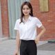 Summer Business Wear Women's Short-sleeved plus size Tooling Shirt with Dark Button Overalls Korean Style Female Student Business Dark Placket