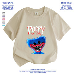 New unisex children's short-sleeve T-shirts "Poppy Playtime" game time poppy playtime loose half-sleeve student fashion