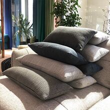 棉麻长方形腰枕靠垫套客厅沙发休闲椅床上靠枕纯色腰垫抱枕厂批发