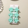 #2 Green [6-piece set with card] 4cm pearlescent plumeria style