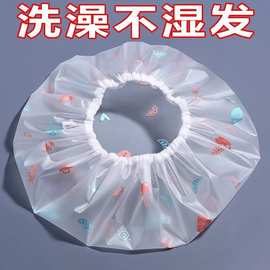手绘浴帽防水洗澡沐浴帽子家用淋浴头套厨房防油烟女士款加厚发套