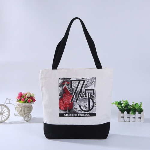 Canvas bag custom wholesale shoulder tote bag blank student handbag gift bag hand-held canvas bag storage