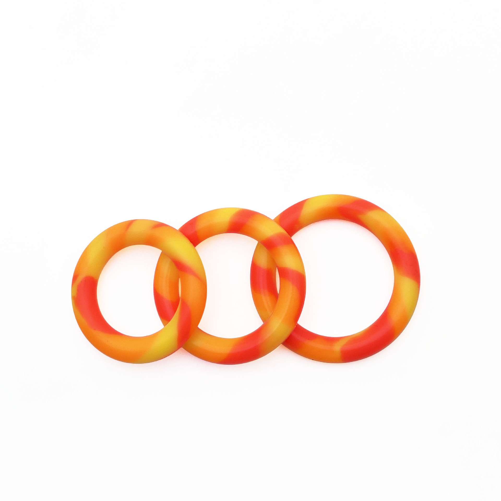 Men’s Silicone Rainbow Locking Ring, Long-Term Wear Delay Ring, Yellow Large — detail image 6
