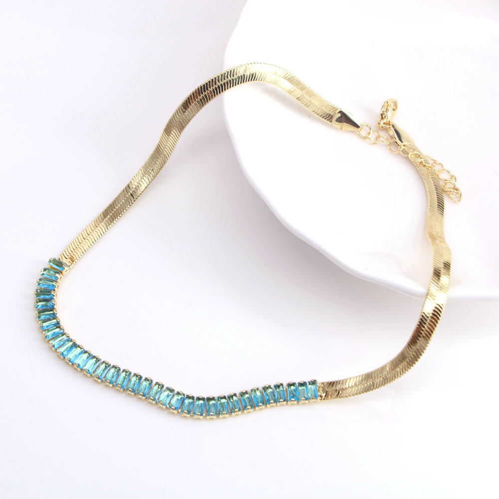 Fashion Geometric Copper Plating Zircon Necklace