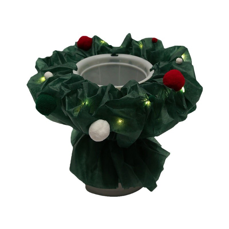 Huaxi Navidad Casa de dulces de pelo papel de embalaje de algodón leche forrado DIY ramo de regalos materiales de embalaje