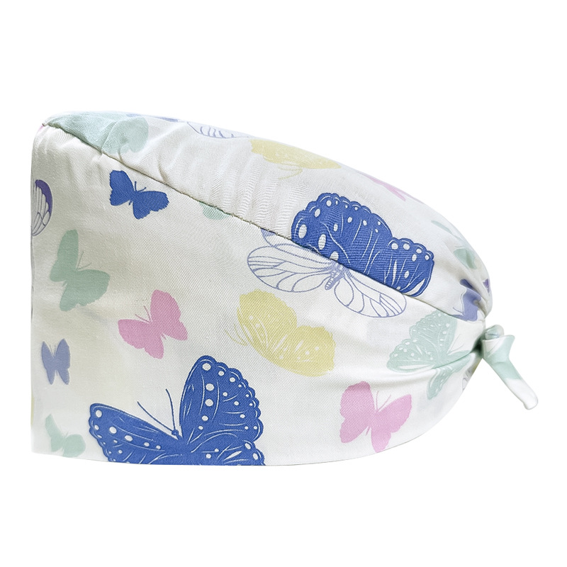 Quirófano sombrero mujer algodón quirúrgico encaje impreso enfermera sombrero nueva hebilla quimioterapia confinamiento masculino oral dental