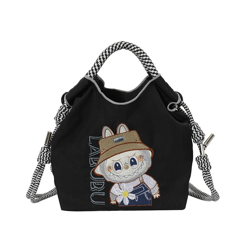 Japanese small handheld shoulder bag, with embroidery