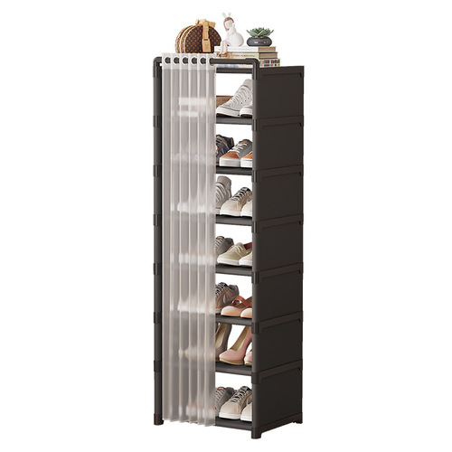Shoe rack dormitory simple shoe locker door multi-layer household dust-proof shoe box indoor home large capacity shoe cabinet