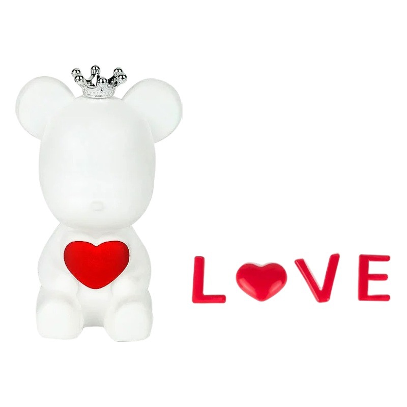 214 Día de San Valentín pareja corona oso pastel decoración oso conjunto vida propuesta confesión lindo hornear Decoración