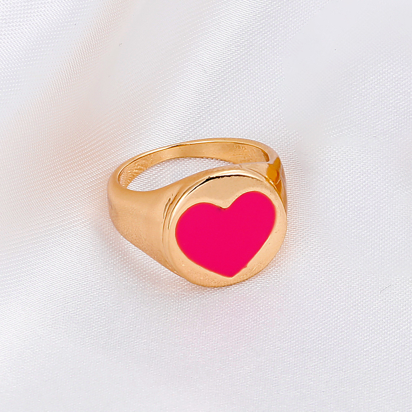 Nueva Moda Metal Corazón Geométrico Anillo De Junta Multicolor Al Por Mayor Nihaojewelry display picture 8