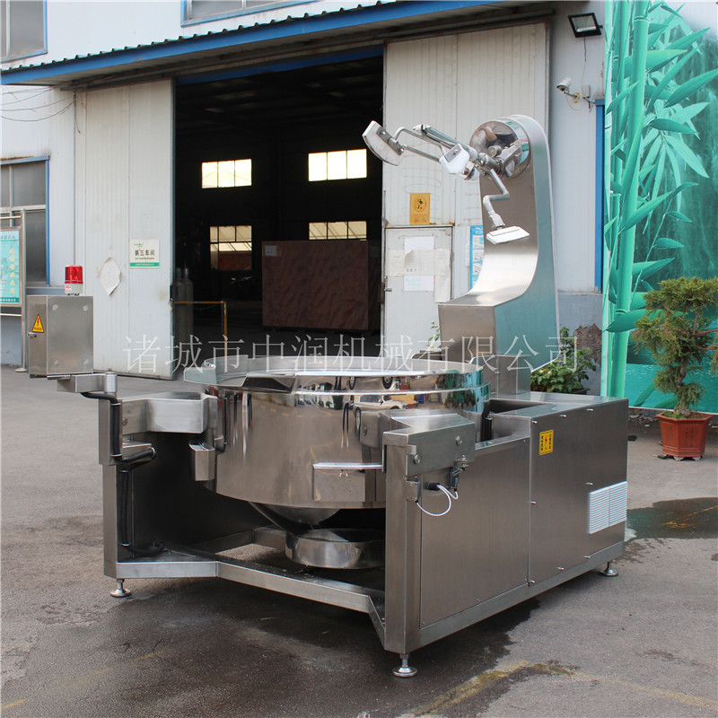 鲜虾酱炒锅 鲜虾酱料搅拌炒制机器设备 鲜虾海味辣酱搅拌炒锅