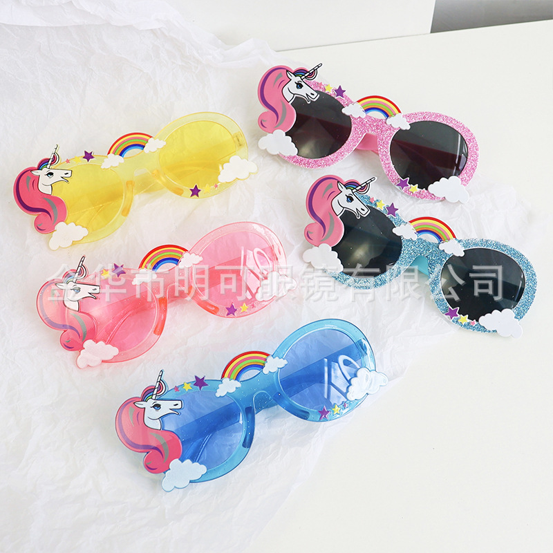 Gafas de Fiesta Temática de Unicornio de Plástico ABS para Fiesta Hawaiana y Fotos