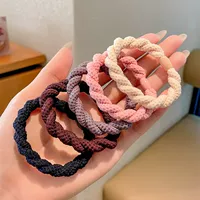Высокая упругая головная каната из спирея с резиновой полосой женский ковшовый 2024 новый прочный и не поврежденный шерстяный кожаный чехол для волос аксессуары для волос