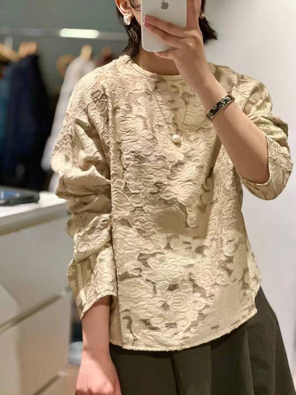 南油批发2025年夏季新款 剪花工艺棉感小清新上衣衬衫 面料棉人丝|undefined