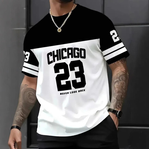 European and American Style 2025 New Cross-border Bestselling AliExpress Team T-shirt Casual Top Unisex Short Sleeve
