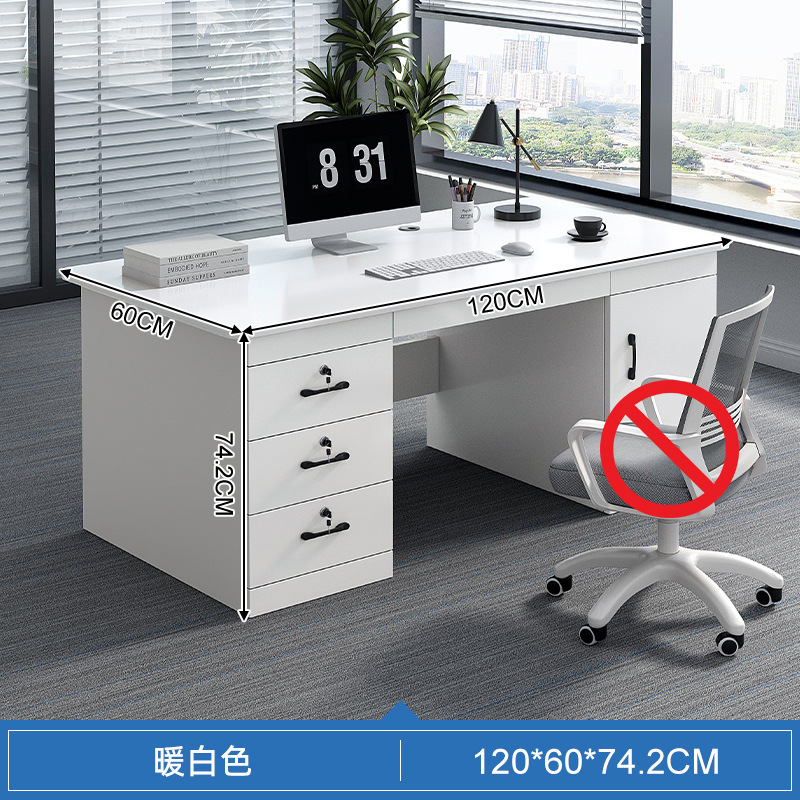 Mesa de escritorio simple moderna mesa de computadora doméstica cajón mesa de oficina silla mesa de escritorio combinada mesa de una sola persona mesa de trabajo