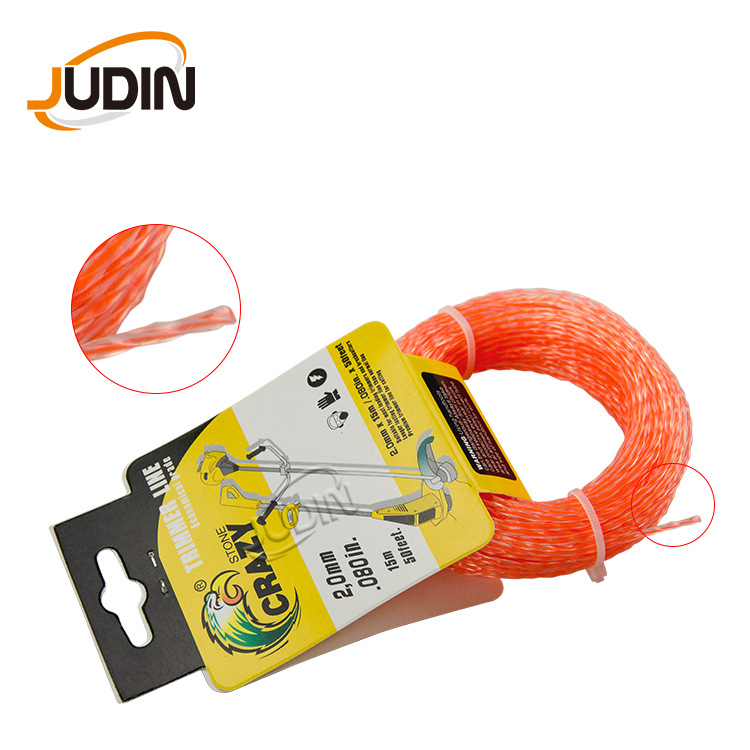 双色 园林打草绳 Nylon Trimmer Line麻花绳 规格 色号 包装可选