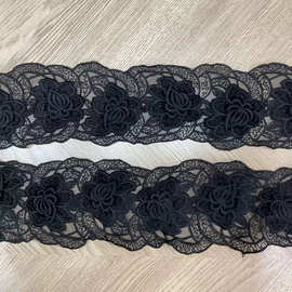 丝绒蕾丝网纱纺织服装花边辅料家居服饰diy网布绣花布料内衣条码