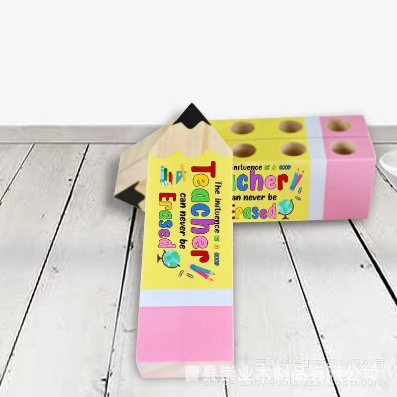 Table wooden stationery for students, teeth storage box