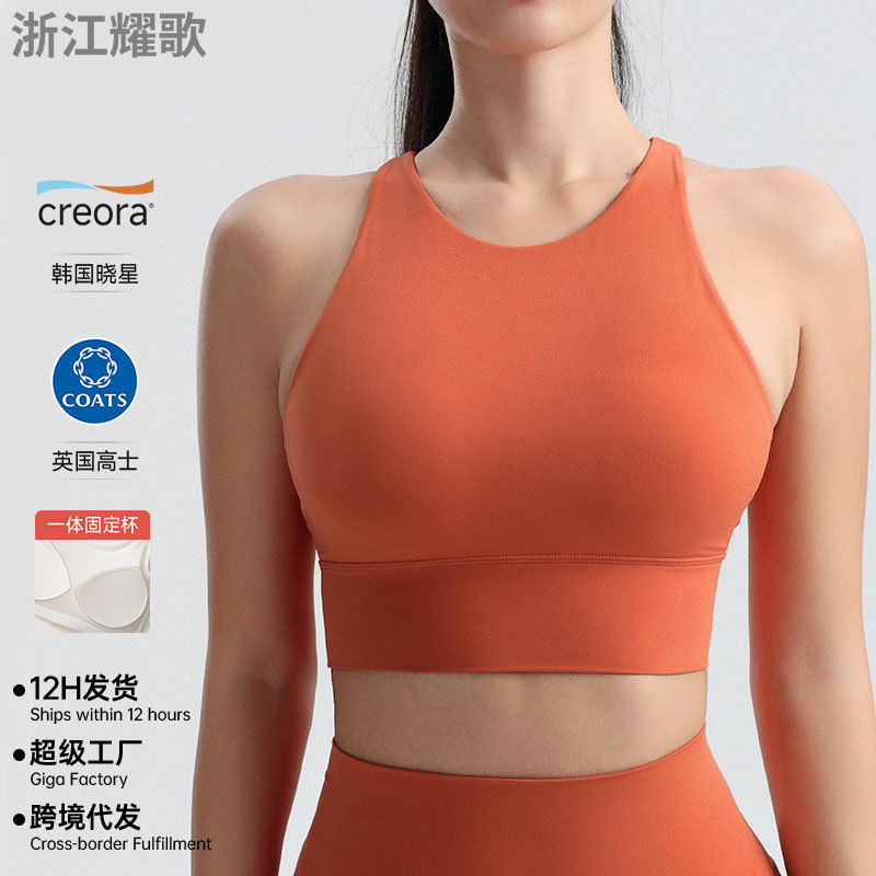 Sports Outdoor Running Fitness Sports Bra Quick-Drying Shock-Proof Vest with Chest Pad Beautiful Back Yoga Wear Sports Bra