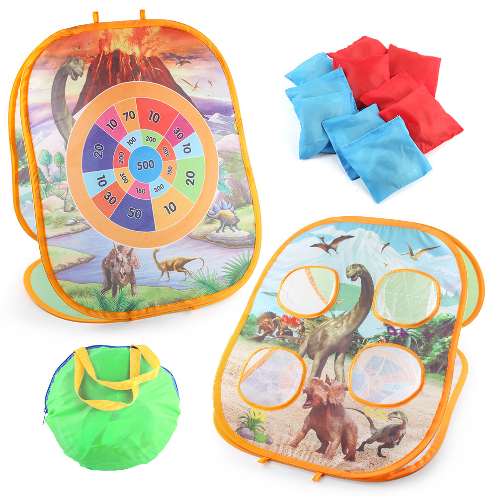 Amazon lanzar juguetes deportes de los niños interior al aire libre sandbag pegajoso bola lanzamiento tablero plegable traje