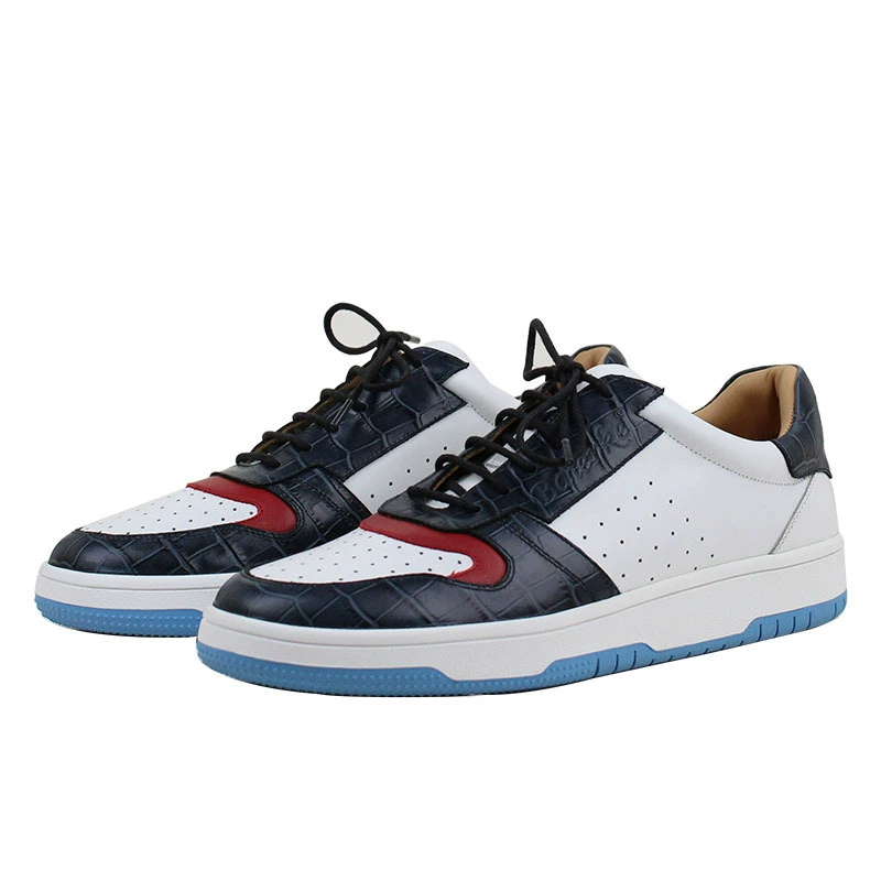 Кроссовки мужские из натуральной кожи, повседневная обувь высокого класса, модная Универсальная кожаная обувь ручной работы, подходящая по цвету, легкая Роскошная модная спортивная мужская обувь на шнуровке