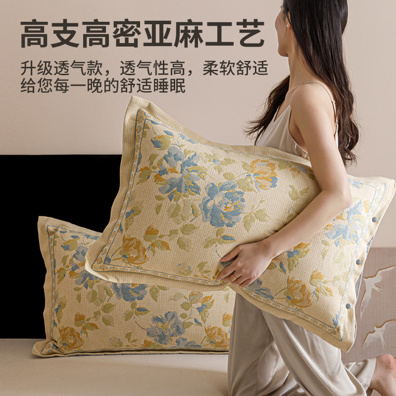 Un par de fundas de almohada de algodón, fundas de almohada de alta calidad de algodón individual para el hogar, fundas de revestimiento de núcleo de almohada individual