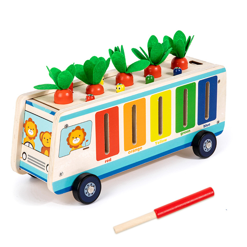 Montessori Madera Intelligence Box Kindergarten Iluminación durante mucho tiempo Color y forma Emparejamiento de monedas Ciencia y educación Juguetes de bloques de rompecabezas