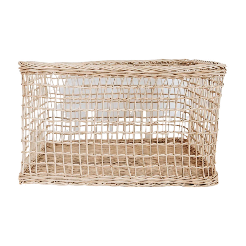 Cesta de ratán cesta de almacenamiento sala de estar merienda armario organización escritorio cesta de almacenamiento cocina gran capacidad estilo japonés