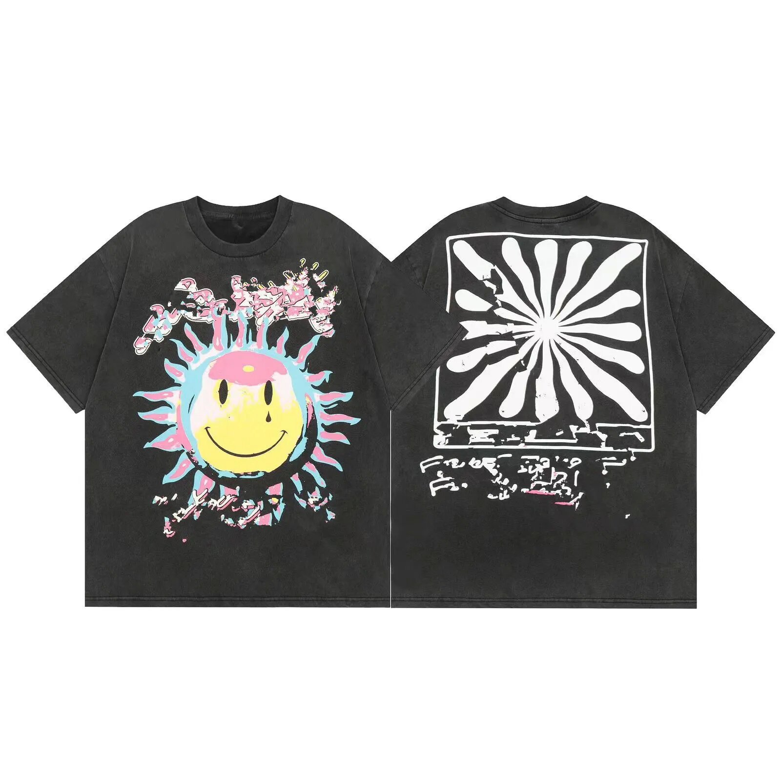 Verano nuevo estilo marca de moda europea y americana para hombres y mujeres camiseta de algodón casual suelta ajustada camiseta gráfica de manga corta de verano top de manga corta