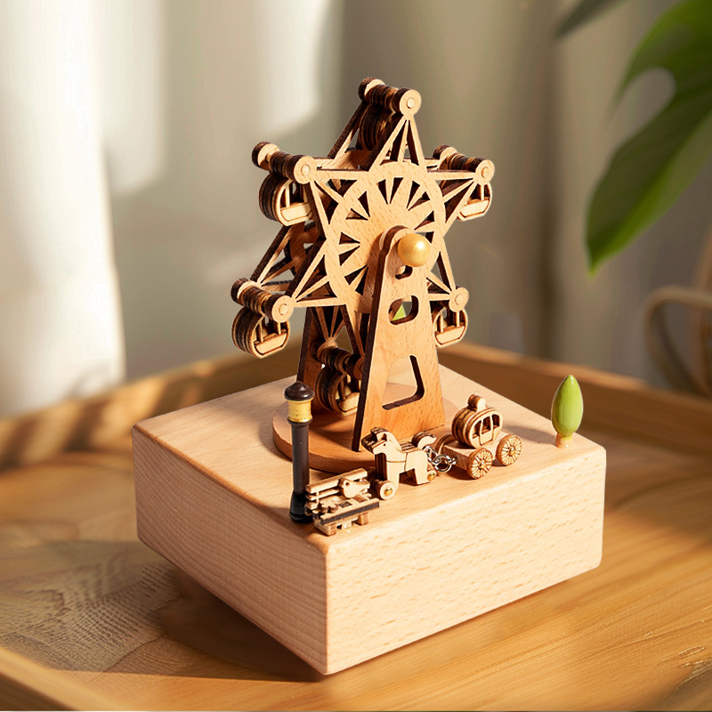 クロスボーダーパーソナライズされた彫刻オルゴール木製クリエイティブオルゴール家の装飾工芸品誕生日ギフトおもちゃ|undefined