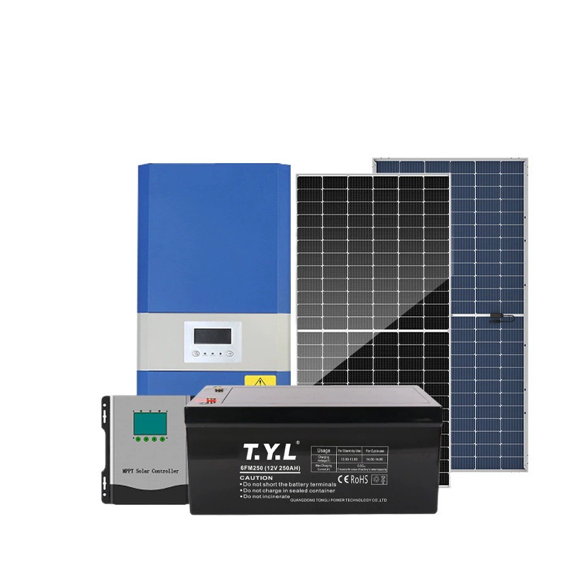 Солнечная фотоэлектрическая система генерации энергии 20 кВт/5 кВт с накопителем энергии в виде литиевой батареи для дома, автономная система солнечного электроснабжения