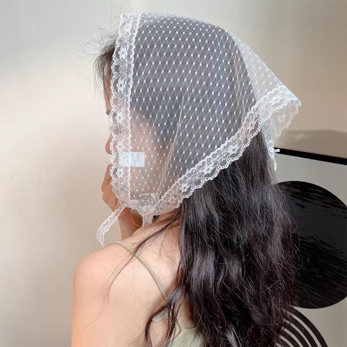 Lace tie turbanes dulces jeans accesorios de combinación