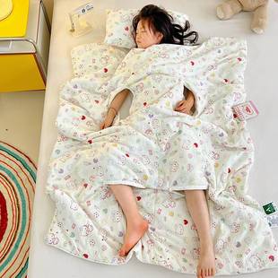 2025 New Type a Kidsren's Summer Soft Kapok Air-Conditioned Room Baby Anti-Kick Quilt