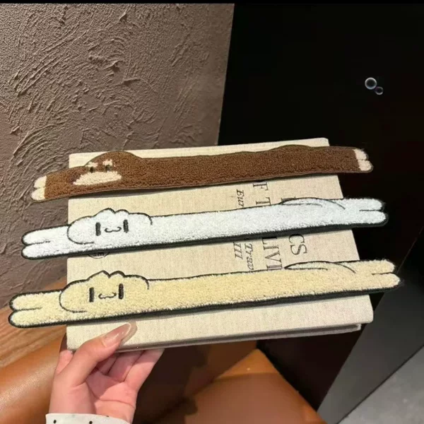 Cute long animal dachshund hair band, dual-use for face washing and bangs, suitable for buns, sweet and adorable hair accessory