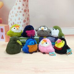 爱鸟系列毛绒玩具可爱几维鸟布娃娃仿真鹦鹉摆件创意公仔儿童玩具